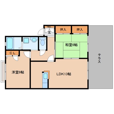 五位堂駅 徒歩28分 1階の物件間取画像